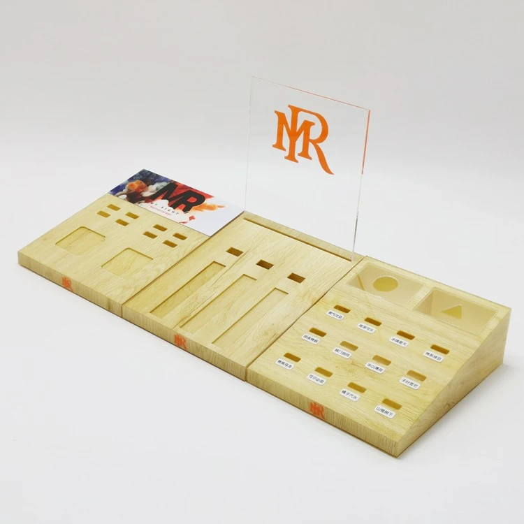 Acrylic wood grain board electronic cigarette display rack