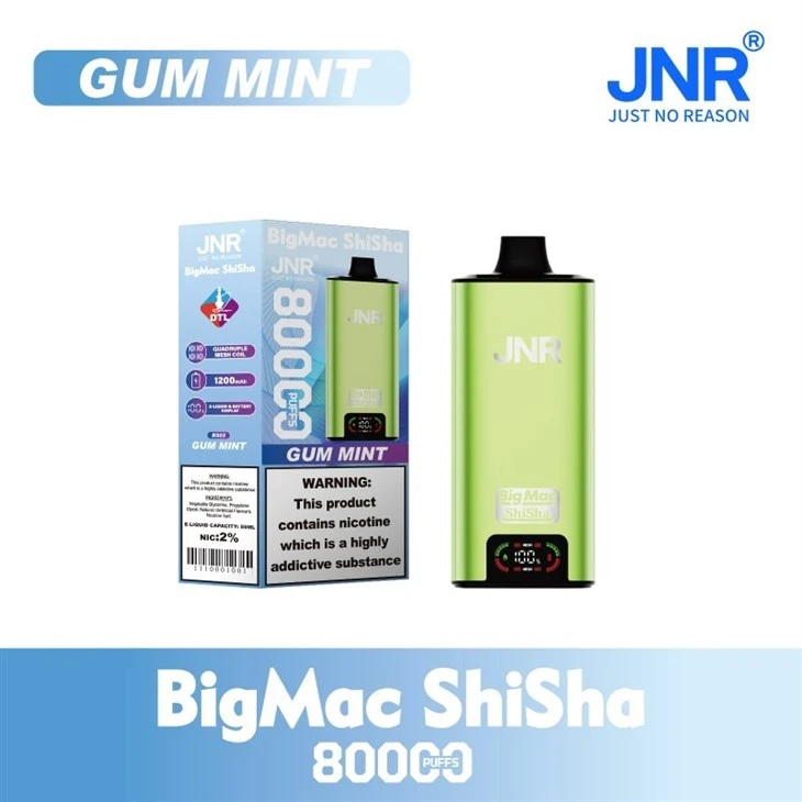 BS02-Gum Mint_JNR Big Mac Shisha 80K BS02-Gum Mint_JNR Big Mac Shisha 80K