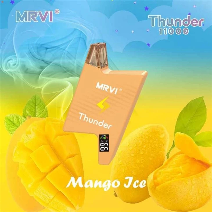 Original-Disposable-Vape-E-Cigarettes-Mrvi-Thunder-11000-Puffs-Rechargeable-Pod-600mAh-19ml-5-Vape-Pen-Mesh-Coil-Airflow-Control-Vape (2