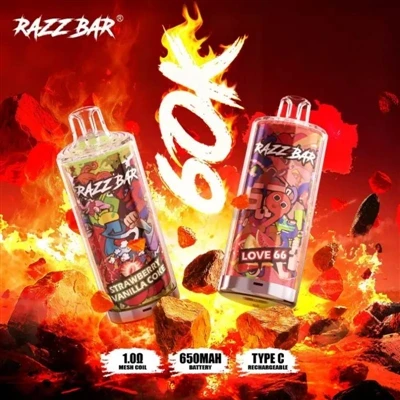 Razz Bar 60000 Jednokratna E-cigareta|60.000 udisaja, najbolji izbor za sljed...
