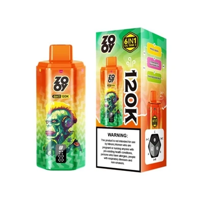 ZOOY 120K 6IN1: Jednokratne E-cigarete Premium sa više-ukusom za upotrebu vel...