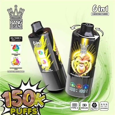 BANG LEGEND 150K Puffs 6-u-1: Redefiniranje kapaciteta, okusa i standarda per...