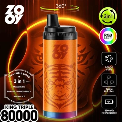 ZOOY KING 3-in-1 80000 Puff jednokratna E- cigareta: Postavljanje novog stand...