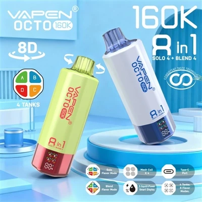 Više okusa, bez kompromisa: kako Vapen Octo 160K 8u1 redefinira iskustvo jedn...