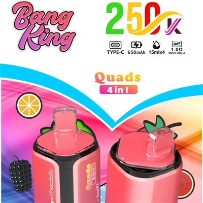 BANG KING Quads 250000 4IN1: Vrhunska-revolucija u Vape za jednokratnu upotrebu