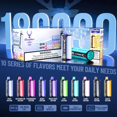 Stag Bar 6in1 180,000 Puffs: Legendarno iskustvo koje zadovoljava šest okusa ...