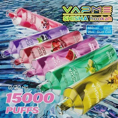 Vapme Shisha Hookah 15000: spoj laganih nargila iskustva i punjivog jednokrat...