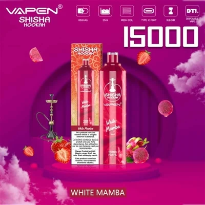 VAPEN SHISHA HOOKAH 15000: E-cigareta velikog{1}}kapaciteta koja stavlja isku...