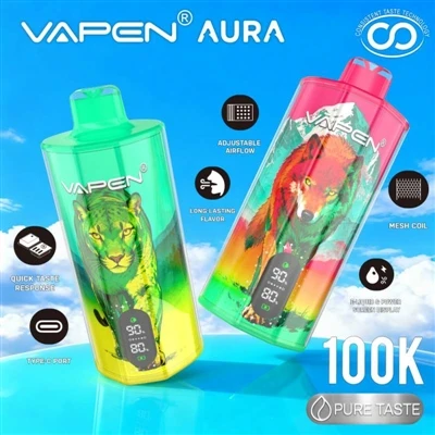 VAPEN AURA 100K: E-cigarete za jednokratnu upotrebu ulaze u eru 'high-end Dur...