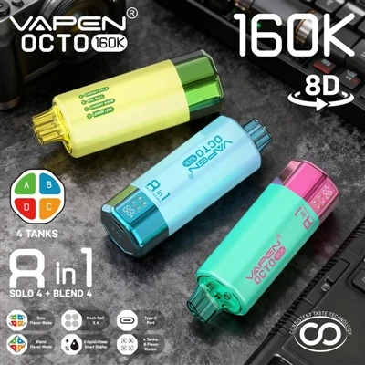 VAPEN OCTO 160K: E-cigareta za jednokratnu upotrebu koja zaista savršava isku...