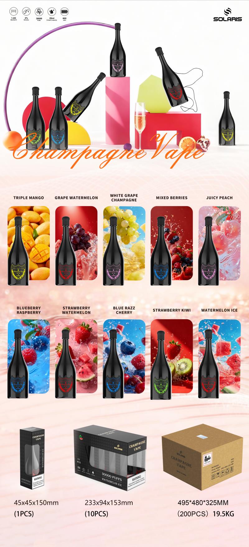 champagne vape 30000